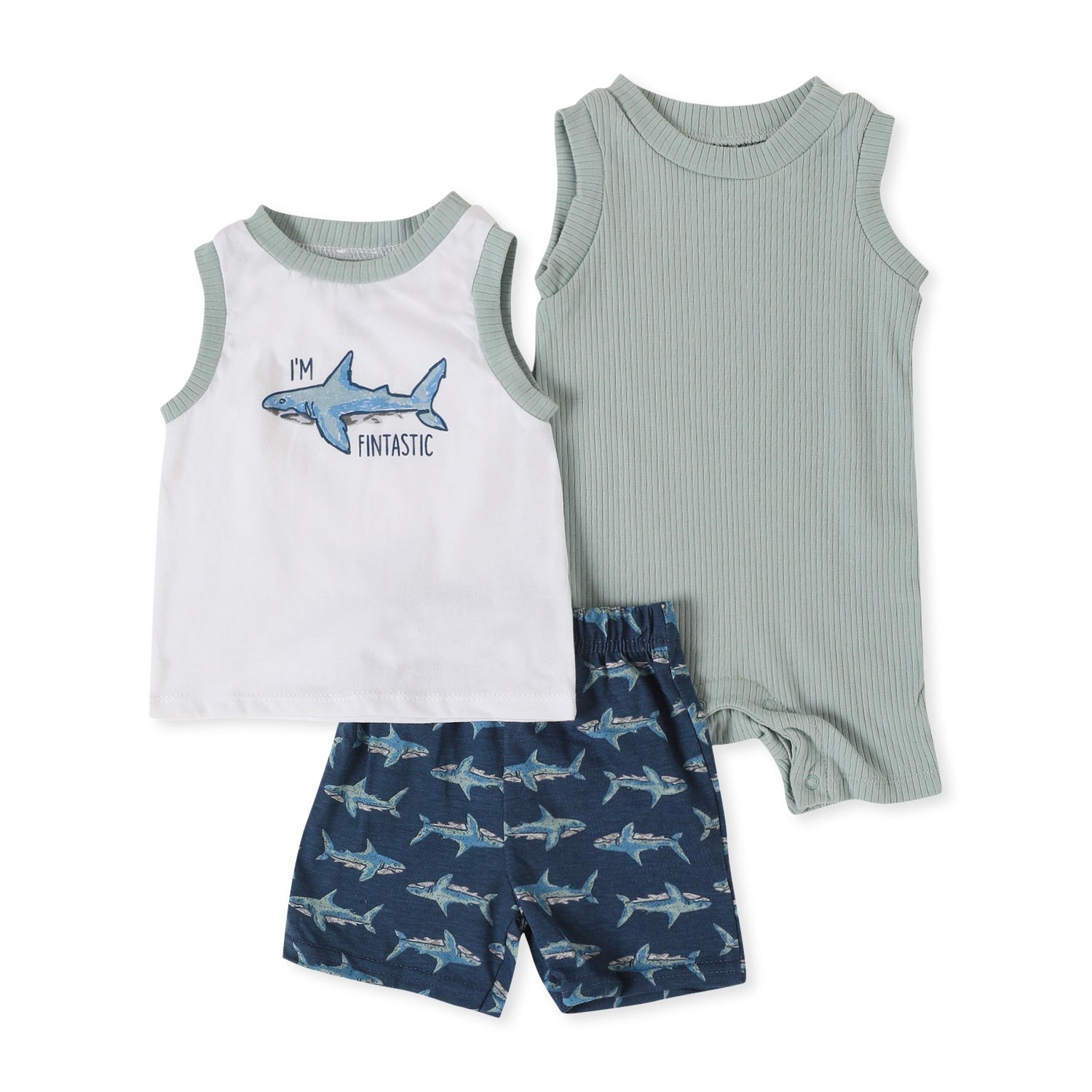 Baby Shark Blue Onesies with Shorts
