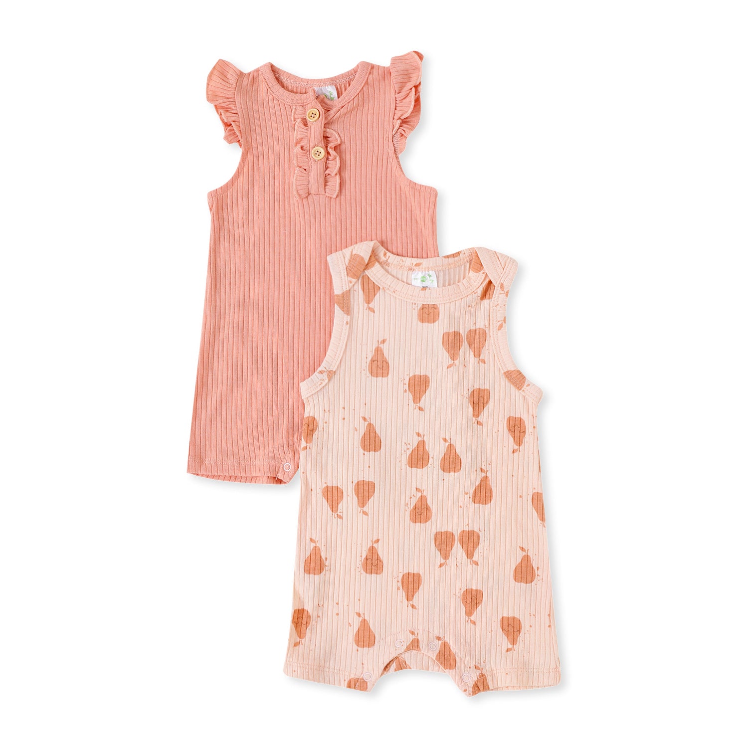 Little Pumpkin Peach Rompers (Pack of 2)